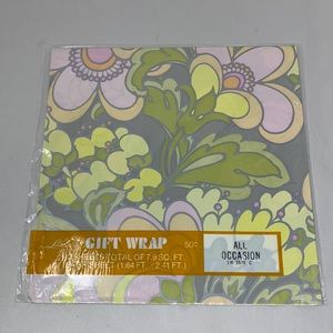 Vintage gift wrap paper new old stock - 2 sheets total by Laurel 7.9 sq ft